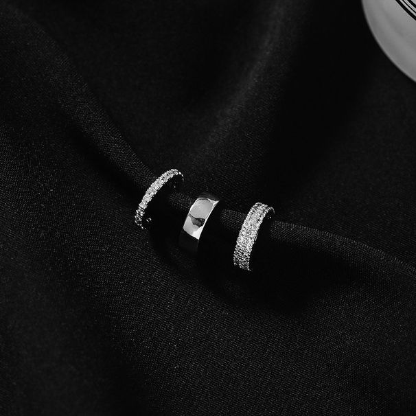 Niche Geometric Japanese And Korean Style Women's Zircon Ear Clips, No Punching, Simple And High End Double Layer Ear Clips_ipsvogv.com