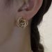 Women's Tide Bright Color Zircon Heavy Winding Metal Wind High-grade Light Fashion Earrings_ipsvogv.com