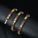 Unisex Hiphop Personality Color Zircon Necklace Micro Inlaid Four Color Square Zircon Necklace Trendy Hip Hop Jewelry_ipsvogv.com