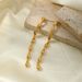 Gold-Plated Copper Simple Design For Women, Evening Show Water Drop Tassel S-Silver Needle Earrings_ipsvogv.com