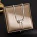 Small and luxurious stainless steel gilded frosted butterfly pendant, fashionable snake bone chain, titanium steel_ipsvogv.com