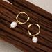 Women’s Jewelry Set Fashion Hot Selling Real Gold Brass Electroplating Fresh Small Oval Pearl Pendant Ladies Light Luxury Style Earrings_ipsvogv.com