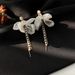 Women’s Jewelry Set Fashion New Niche Design Pearl Bow Tassel Earrings Female Trendy Temperament Versatile Earrings High End_ipsvogv.com