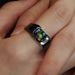 Black Warrior Square Ring, Men's Middle Ancient Style Set With Green Zircon, Dominating Personality And Temperament,_ipsvogv.com