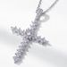 Cross Pendant Men And Women S925 Silver Moissanite Clavicle Chain Fashion Hip Hop Trend_ipsvogv.com
