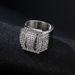 316 Stainless Steel/Titanium Steel Gold-Plated Full Diamond Luxurious Hip-Hop Ring_ipsvogv.com