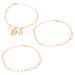 Bohemian Natural Irregular Pearl Gold Plated Shell Bracelet Set Of 3_ipsvogv.com