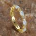 Cao Shi SHEIN Bride's Small Oval White Fire Protein Stone Stacked Ring Full Circle Design_ipsvogv.com