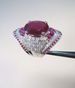 Sanjie Inlaid With Red Silver Plated Ring, Exaggerated Full Diamond Engagement Ring_ipsvogv.com