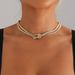 Punk Hip Hop Style Necklace Women's Fashion Simple Personality Knotted Wrapped Double Snake Bone Chain_ipsvogv.com