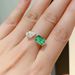Online Popular Live Broadcast New Product Emerald Tourmaline Princess Square Temperament Open Ring Female Ring_ipsvogv.com
