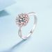 Spring/Summer New S Pure Silver Mosonite Sakura French Exquisite High Grade Ring_ipsvogv.com
