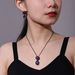 Silver Rose Flower Earrings Temperament Light Luxury Vibrato Earrings Natural Amethyst Rose Tears Earrings New_ipsvogv.com