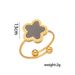 Titanium Steel Grass Lucky Five Leaf Flower Live Ring_ipsvogv.com