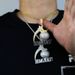 Men's Jewelry - DREAMS 2REALITY Hip Hop Pendant Necklace With Zircon Stones, Silver & Gold Plated Cuban Chain, 24 Inches Inlaid Zircon Necklace_ipsvogv.com