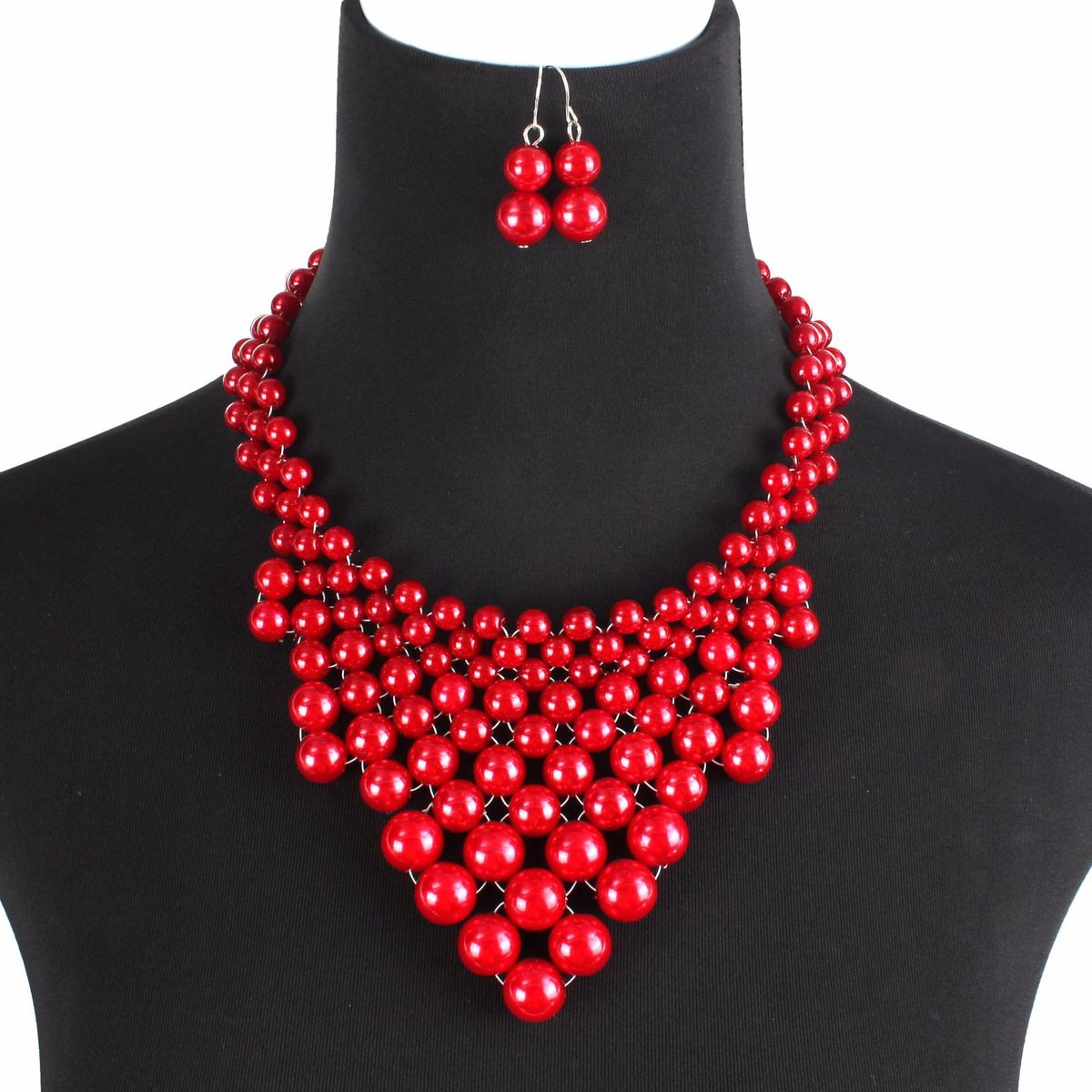 Jewelry straight pearl woven Collar necklace with multiple layers of collarbone chain 9580_ipsvogv.com