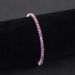 Sweet Peach Pink Moissanite Bracelet S925 Sterling Silver Tennis Chain 3/4/5mm Color Bracelet High Grade Feeling_ipsvogv.com