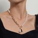 Geometric Lightweight Special-Shaped Pearl Pendant Necklace Women's Trendy Fashion Black Gemstone Necklace_ipsvogv.com