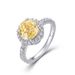 S925 Silver Millennium Rose Cut 3A Zirconium Ring Surrounded By White Zirconium Finger Ring Light Luxury Fashion Simple_ipsvogv.com