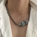 Fashionable And Versatile High Street Functional Style Metal Safety Buckle INS Men And Women Net Red Titanium Steel Short Retro Necklace_ipsvogv.com