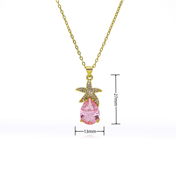 Necklace Women Japanese And Korean Style Net Red Zircon Starfish New Supply Niche Design Necklace Pendant Female Design_ipsvogv.com