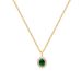 Steel 【 Titanium 】 Egg Shaped Green Light Luxury Temperament Gorgeous Full Diamond Necklace Women's Versatile Collarbone 【 】_ipsvogv.com