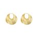 Women’s Jewelry Set Fashion New Women's Earrings Personality Fan Shaped Design Simple Ear Buckle Versatile Striped Double Layer Niche Earrings_ipsvogv.com