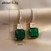 Cao Shi's earrings are fashionable, elegant, personalized, geometric, square, and diamond earrings for women_ipsvogv.com