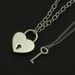 2020 Creative New Set Necklace Smooth Peach Heart Key Lock Bone Chain Decorative Pendant_ipsvogv.com