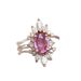 Sanjie's New Product Temperament Simulation Powder, Tourmaline Zircon Full Diamond Colorful Treasure Ring, Women's Rose_ipsvogv.com