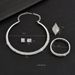 Bridal Hot Sale Accessories Wedding Dress Jewelry Choker Earrings Bracelet Ring Set_ipsvogv.com