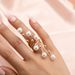 Korean Version Of Ins Design, Diamond Studded, Geometric Exaggeration, Large Pearls, Irregular Opening Index Finger_ipsvogv.com