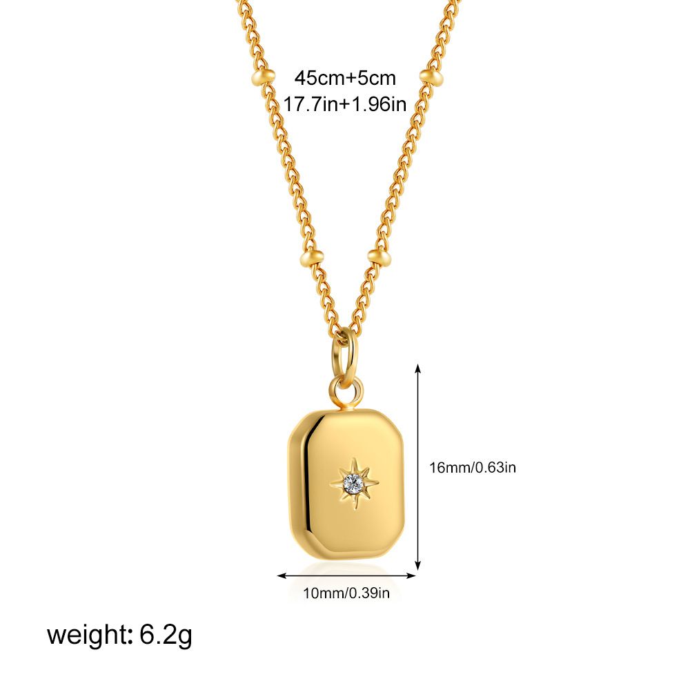 Fashion Personality Diamond Cross Necklace Ins Simple Temperament Geometric Necklace_ipsvogv.com