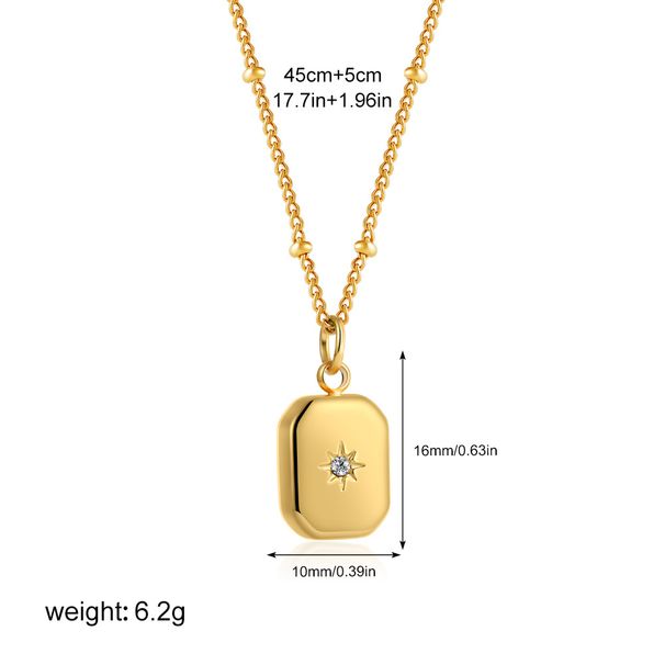 Fashion Personality Diamond Cross Necklace Ins Simple Temperament Geometric Necklace_ipsvogv.com