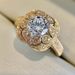 Unisex Fashion National Trend Ethnic Style Jewelry Retro Flower Zircon Ring Exquisite Flower Round Diamond Women's Ring_ipsvogv.com