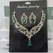 2024 Exaggerated Necklace Earrings Big Set Luxurious Crystal Jewelry For Banquet Wear_ipsvogv.com