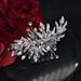 Elegant Rhinestone Hair Comb For Bridal & Special Occasions - Handcrafted Floral Design With Alloy Base, Perfect For Weddings, Parties & Events_ipsvogv.com
