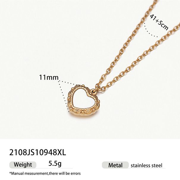 fashion light luxury niche shell love necklace female stainless steel non fading pendant design clavicle chain_ipsvogv.com