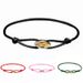 Designer Hand Woven Couple Stainless Steel DIY Bracelet With Color And Three Ring Adjustable Bracelet, Women's_ipsvogv.com