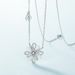 new Snowflake Brilliant Colored Gemstone Necklace Female S925 Silver Fully Inlaid With Shining White Zirconium Clavicle Chain Fashion_ipsvogv.com