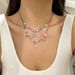 Hip Hop Spic Girl Stle Star Shaped Pendant Choker Temperament Round Bead Pearl Metal Chain Necklace_ipsvogv.com