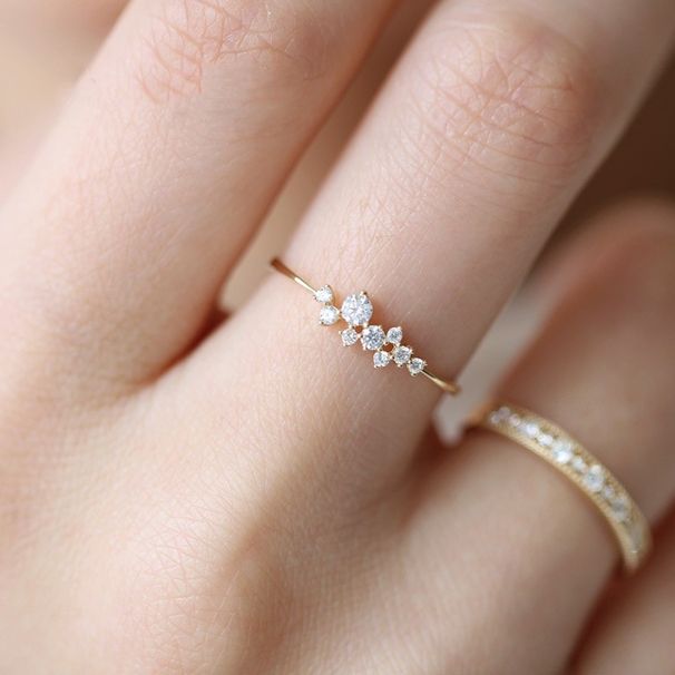 New Plated Diamond Handmade Jewelry Minimalist Ring_ipsvogv.com