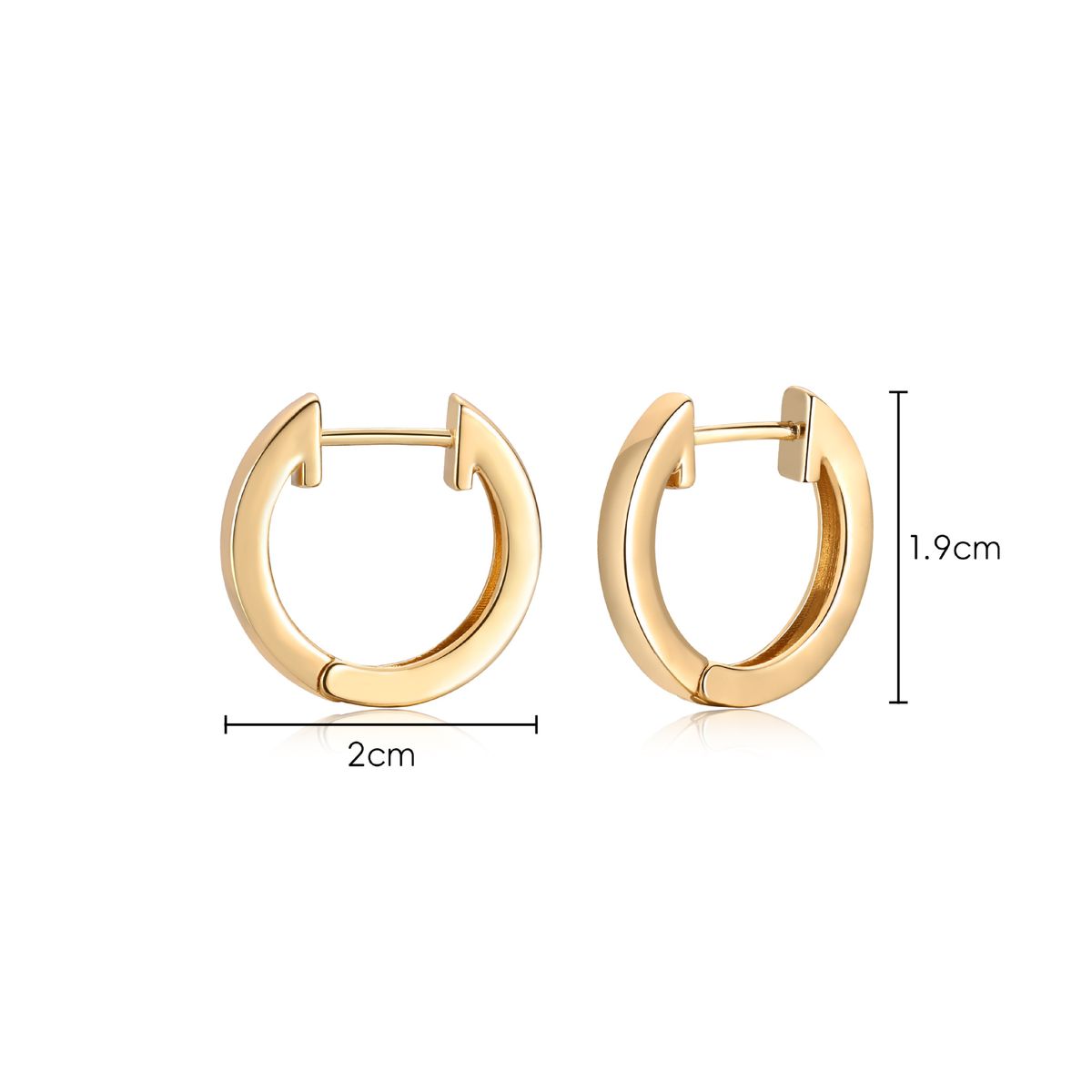 Fashion geometric copper plated real gold circle simple and exquisite ins style daily versatile female accessories_ipsvogv.com