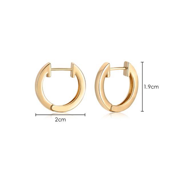 Fashion geometric copper plated real gold circle simple and exquisite ins style daily versatile female accessories_ipsvogv.com