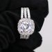Women's Fashion Zircon Full Diamond Genuine Gold Plated Ring, Female Niche_ipsvogv.com
