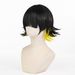 Yihair Blue Prison Fenglehui COS Short Hair Wig Reverse Curly Double Color Modeling Wig_ipsvogv.com