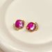 New Ins exquisite and compact inlaid gradient glass earrings with personalized Western style ear accessories_ipsvogv.com