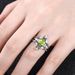 Yiwu Sanjie New Women's Three Piece Set Ring With Olive Green Zircon Set, Wedding And Engagement Jewelry_ipsvogv.com