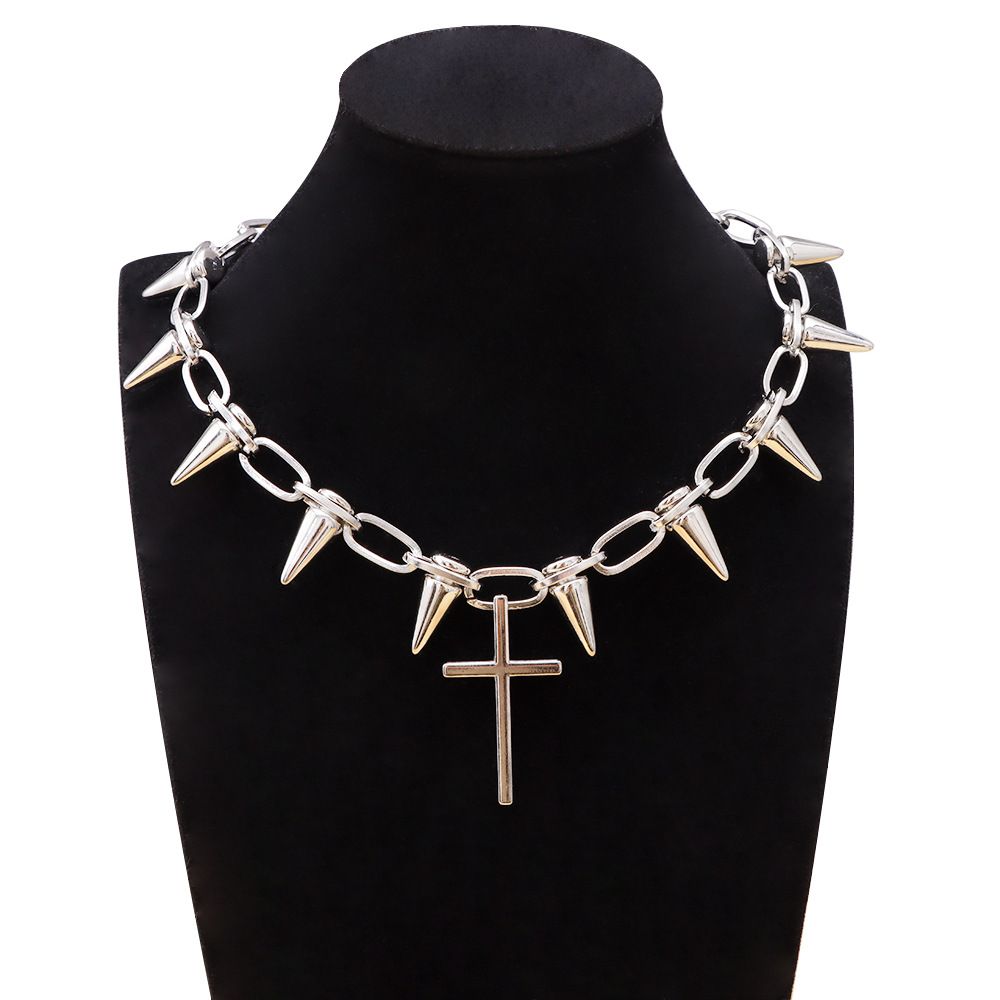 Hot Selling Chain, Trendy Personality, Punk, Hip-hop, Fashionable Tassel, Rivet, Men's And Women's Necklace Accessories_ipsvogv.com