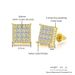 Unisex popular square full diamond thread earrings trendy men's personality all match earrings hip hop earrings hot sale_ipsvogv.com